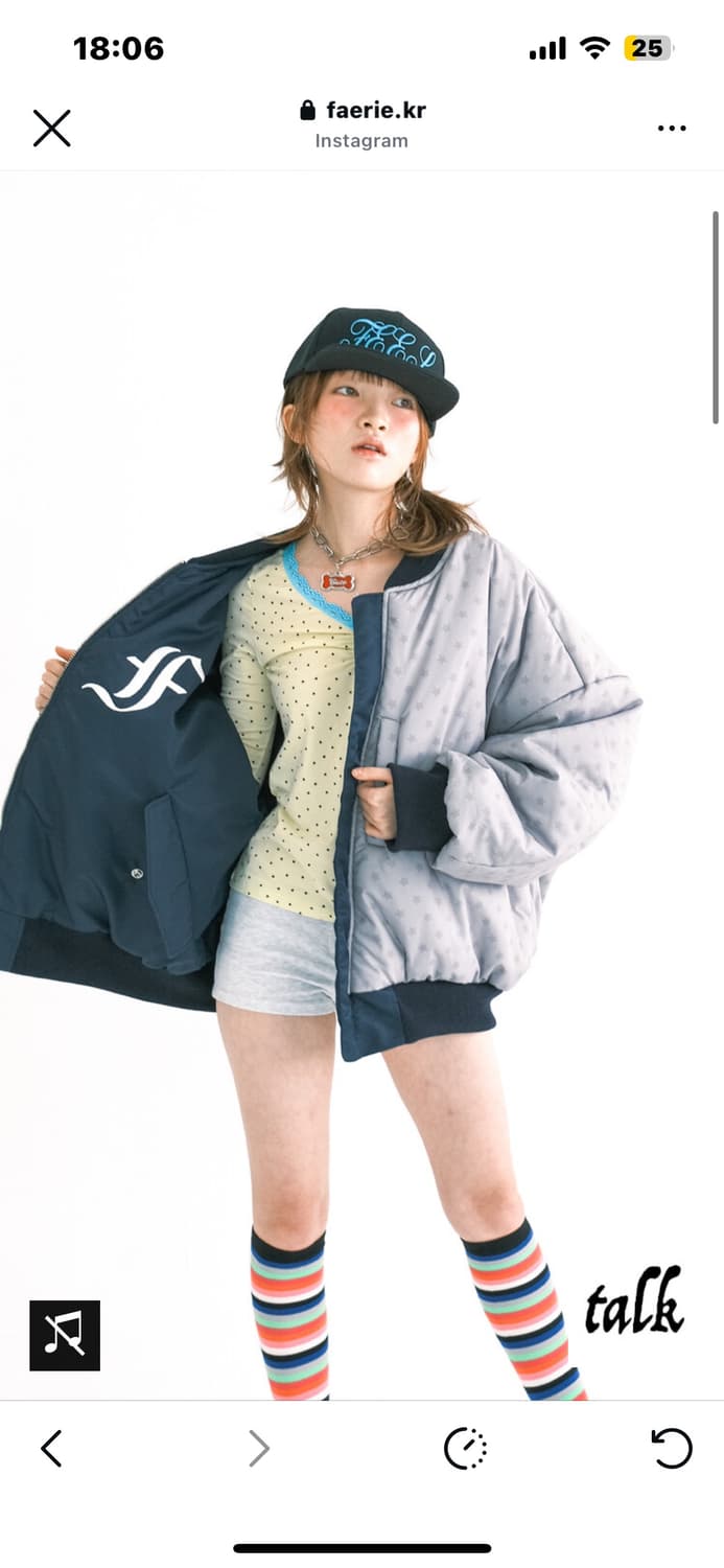 샵페어리 봄버 자켓 네이비 상품이미지1