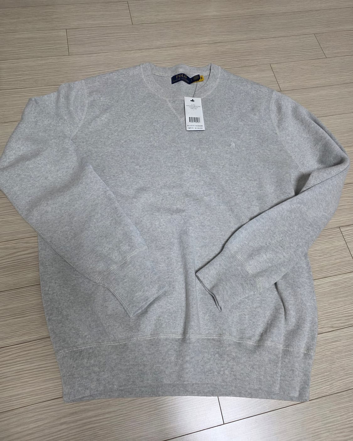 폴로 남성 코튼 니트 그레이 L 새상품 상품이미지1