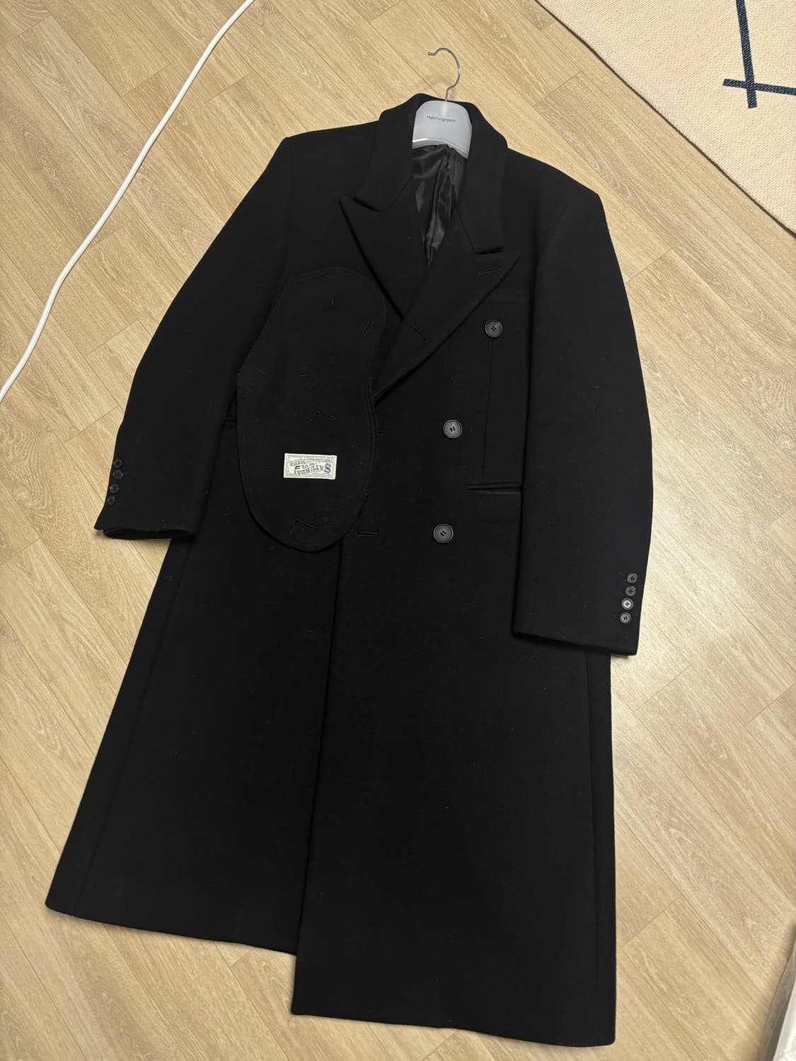 STU 패치 더블 코트 블랙 L 판매 상품이미지2