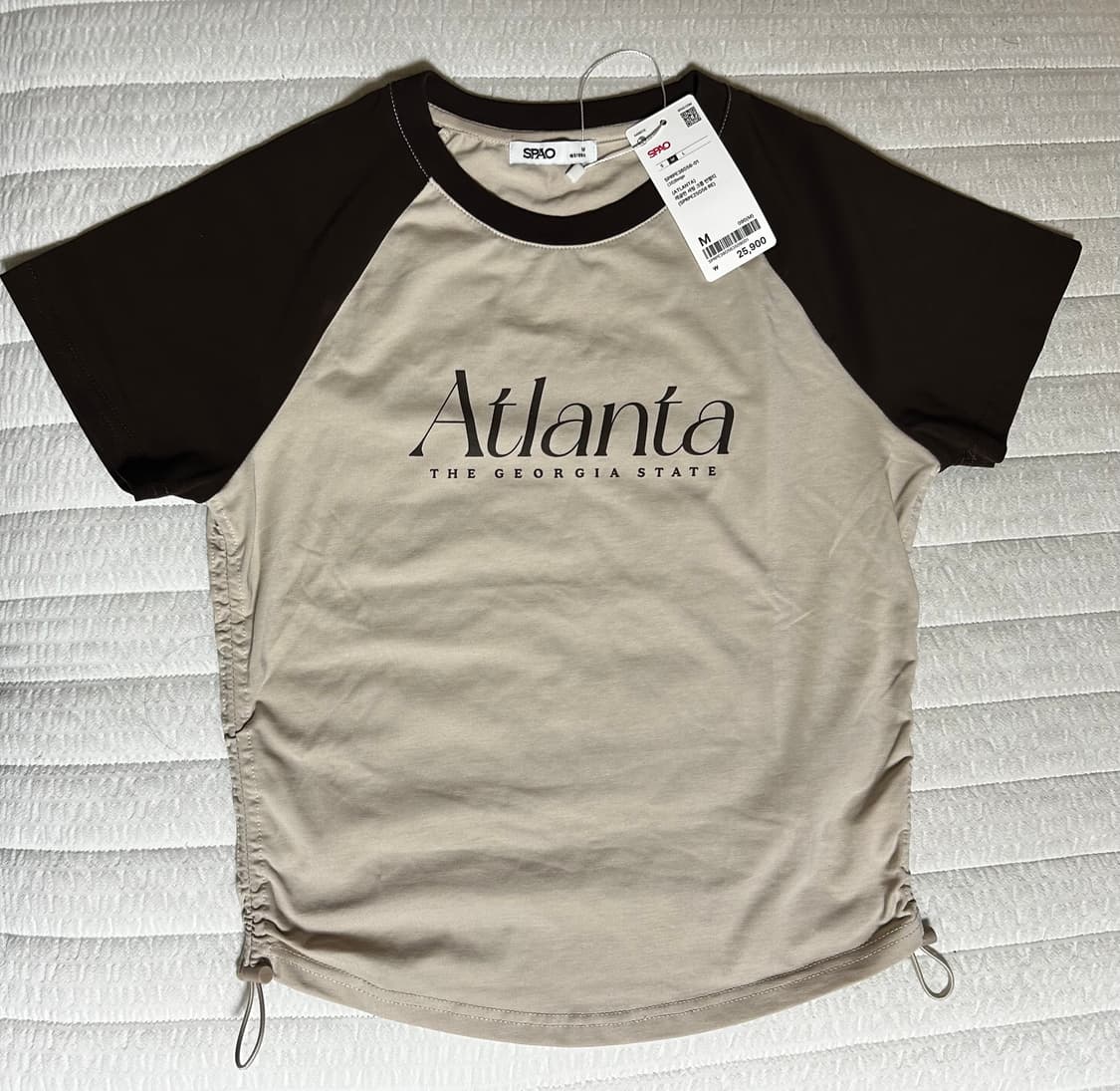 스파오 셔링 나그랑 크롭 반팔티 새상품 (M) 상품이미지1