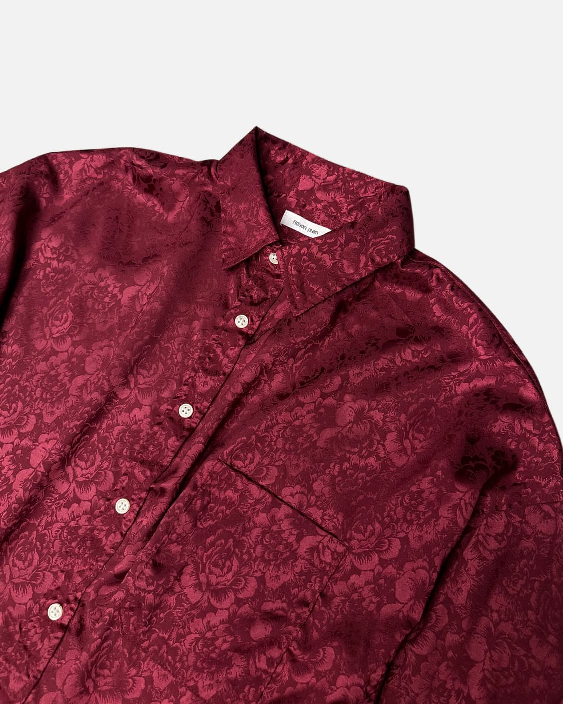 gothic rose red silky shirt 상품이미지3