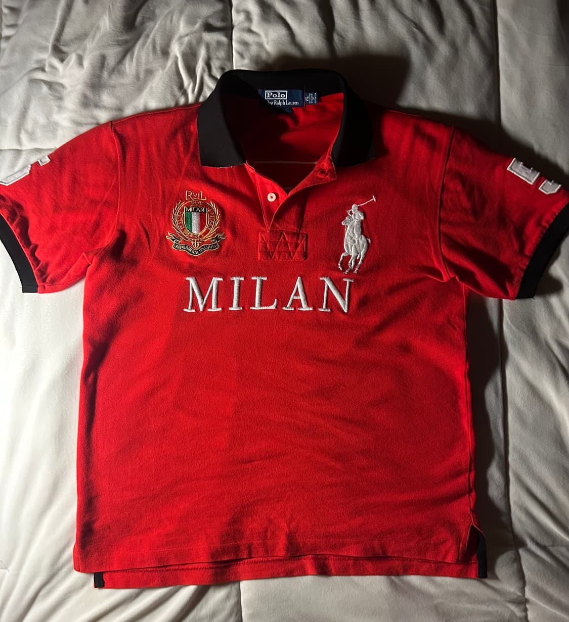 (유일매물)정품 폴로 랄프로렌 빅포니 밀란 레드 반팔 카라티 상품이미지1