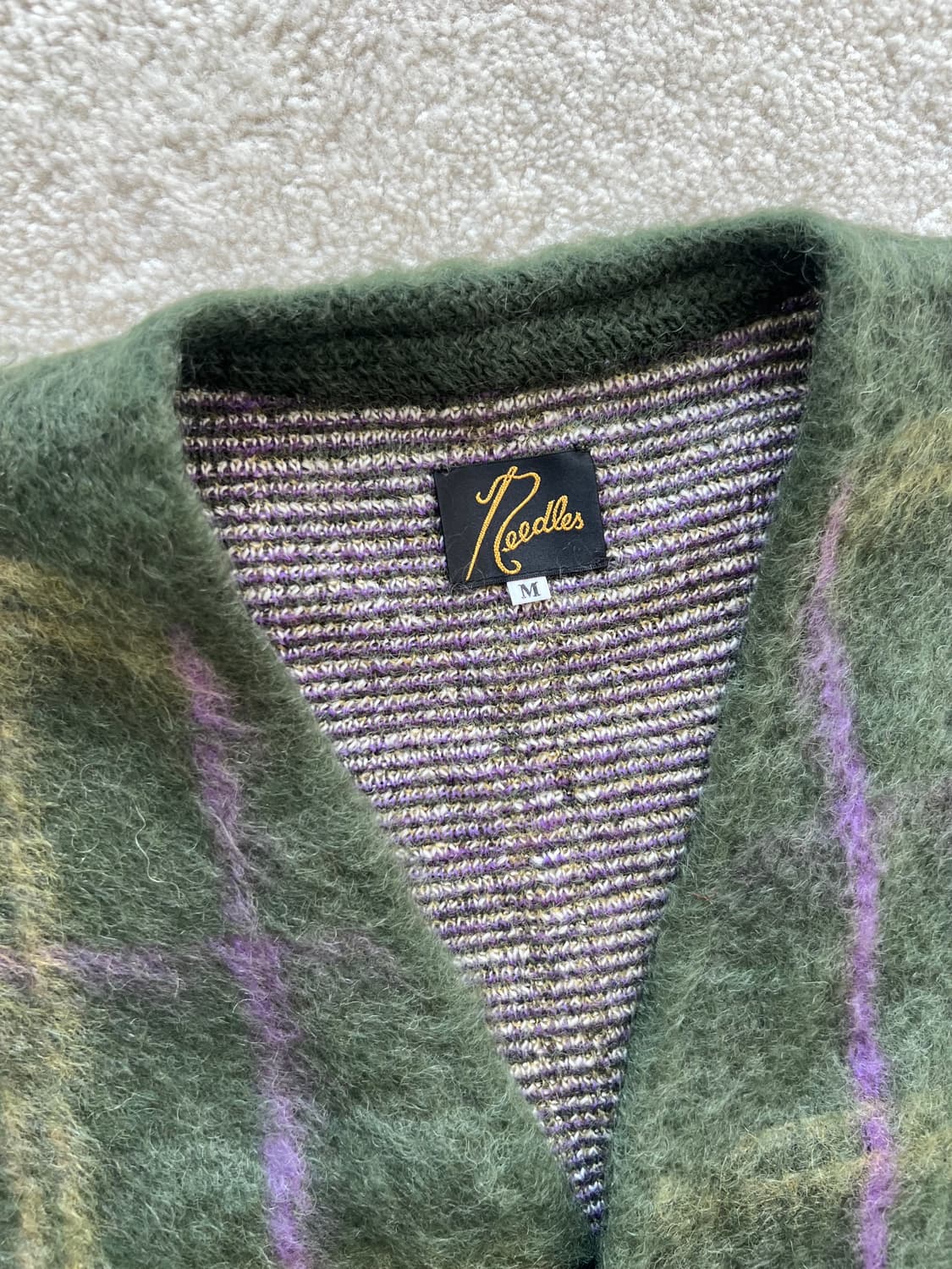 니들스 Windowpane 모헤어 울 가디건 상품이미지3