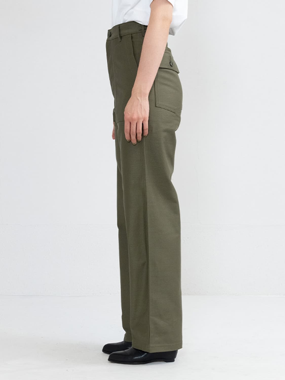 HYKE Baker Pants 카키 3 상품이미지3