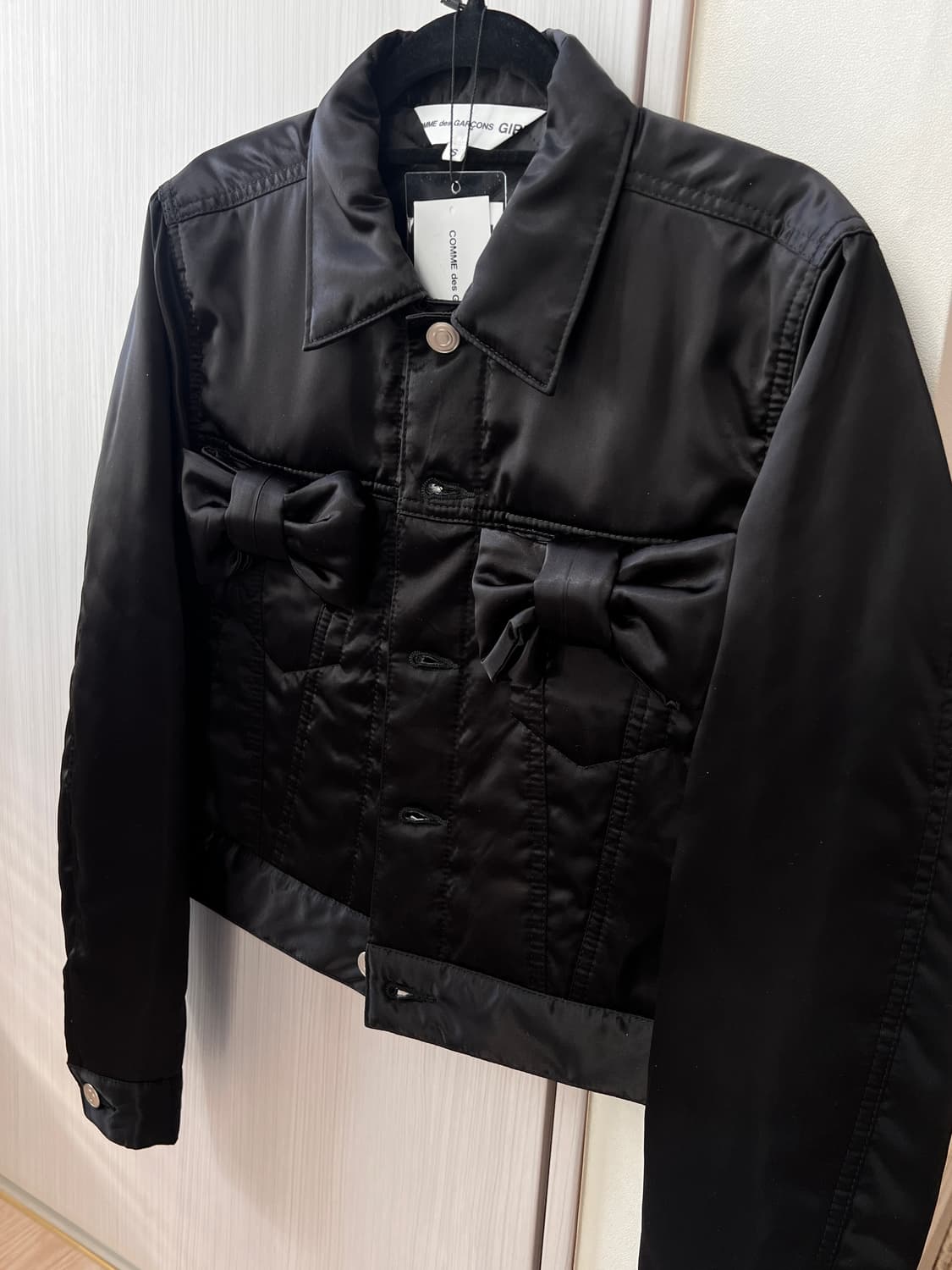 꼼데가르송걸 리본 트러커 자켓 S 상품이미지3