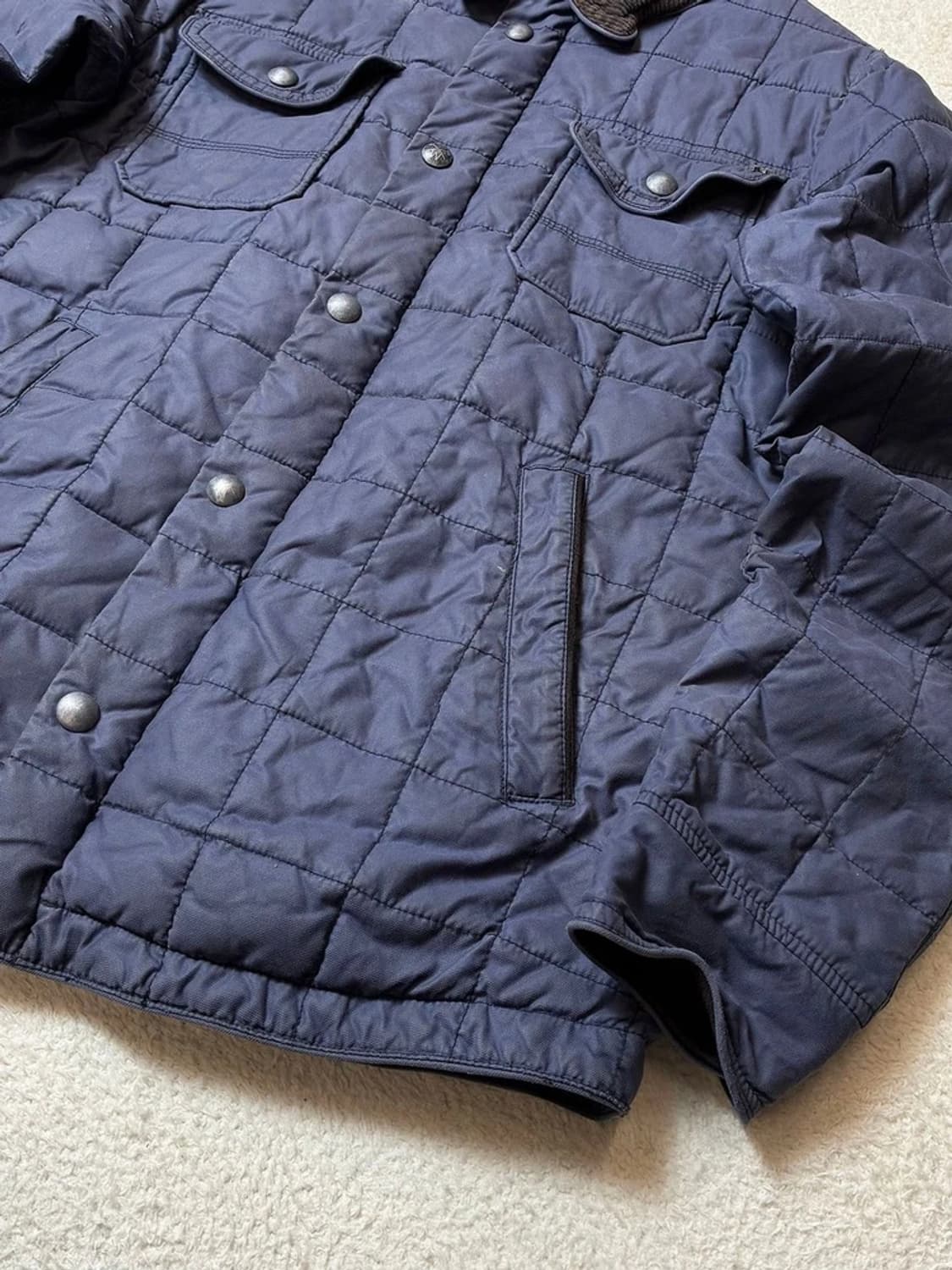 시리즈 x Waxed 퀼팅 피그먼트 코듀로이 카라 자켓 PN6332 상품이미지4