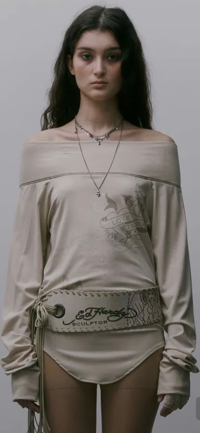 Sculptor X Ed Hardy Raglan Off-Shoulder 상품이미지3
