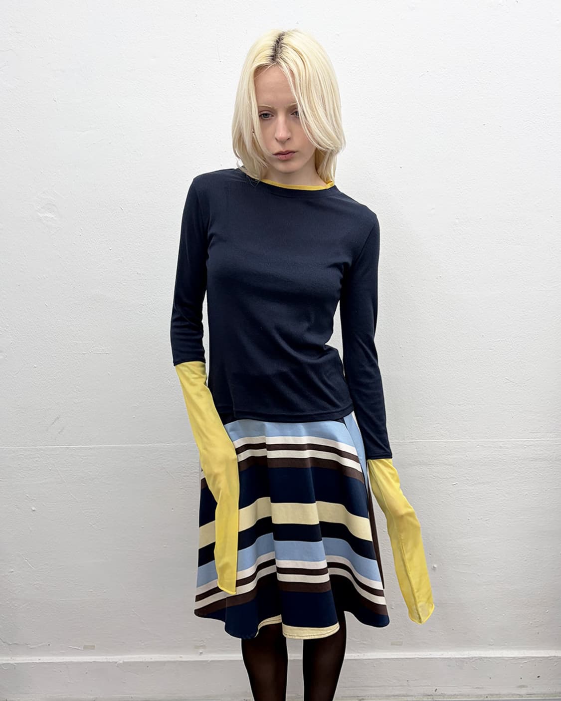 빈티지 수퍼 롱슬리브 레이어드 탑 상품이미지2