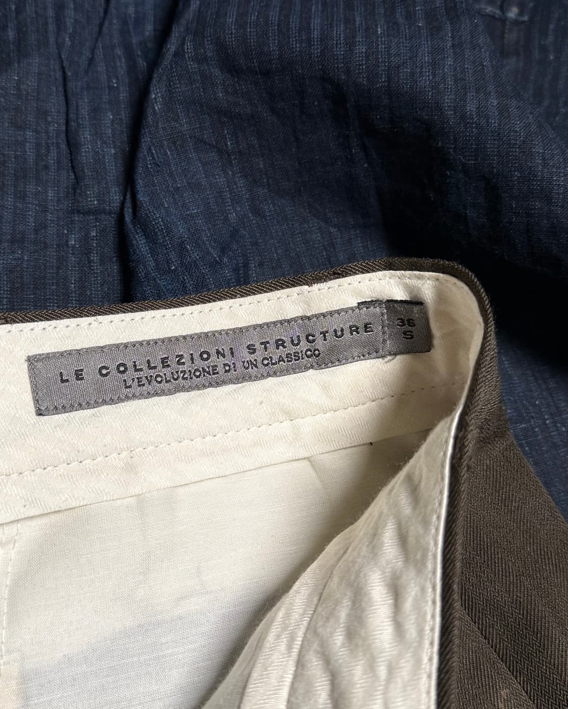 90-00‘s Le Collezioni 스트럭쳐 울 투턱 트라우저 36 상품이미지6