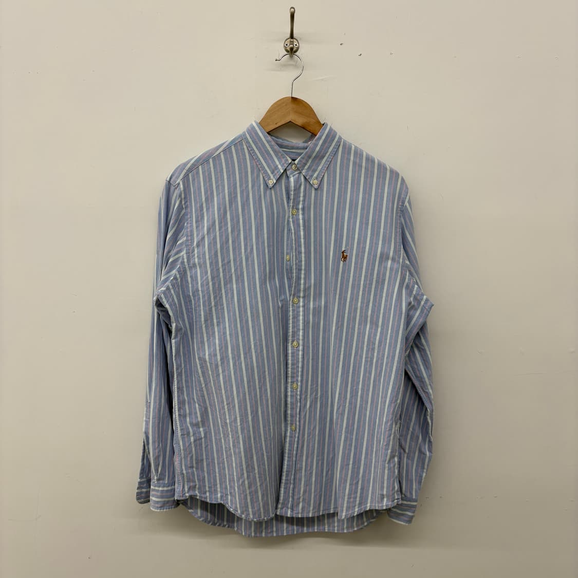 폴로 랄프로렌 스트라이프 셔츠 블루 남성 L 상품이미지1
