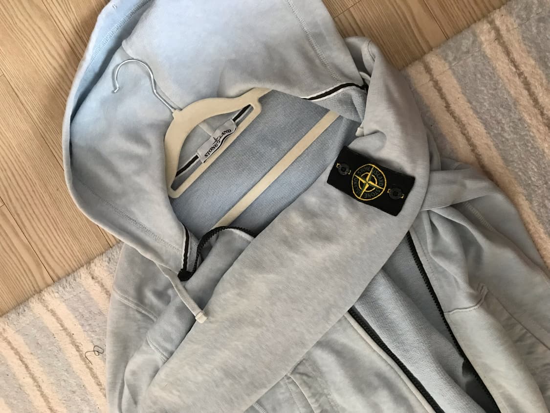 스톤아일랜드 후드집업 스카이블루 상품이미지1