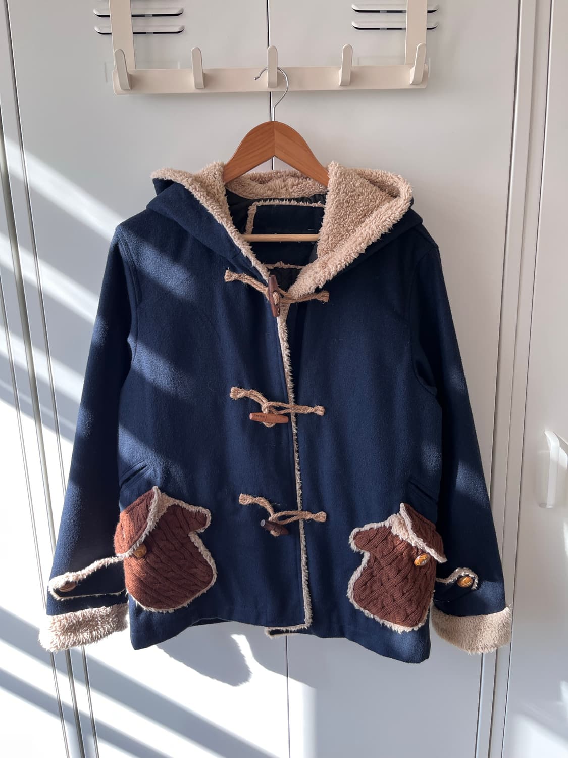 (Rare) Up start 양털 더플 후드 숏코트  상품이미지7