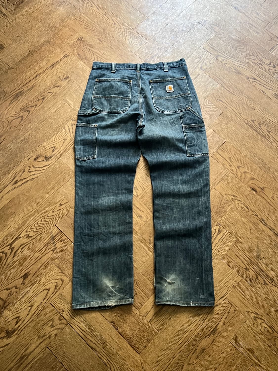 [36]칼하트 USA 빈티지 워싱 더블니 워크 데님 팬츠 상품이미지7