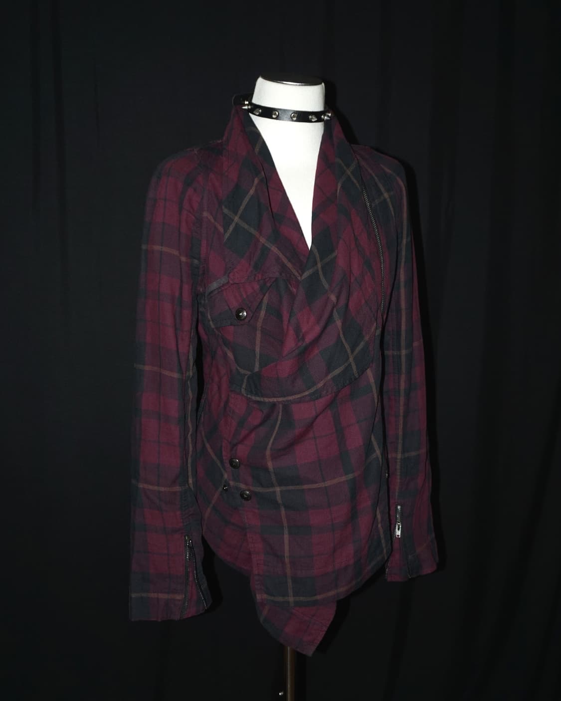(diesel) diagonal check punk jacket  상품이미지2