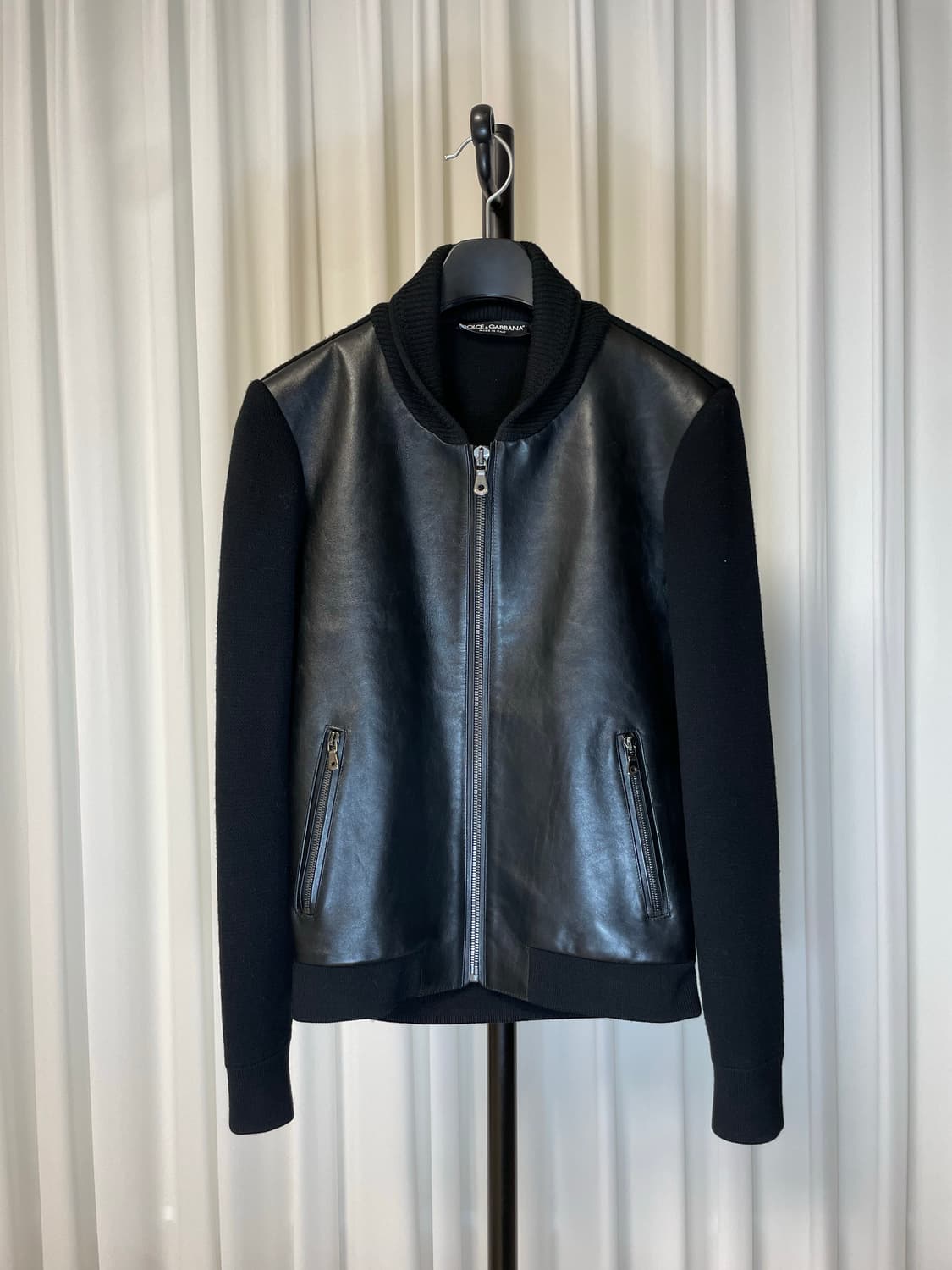 돌체앤가바나 레더 니트 자켓 상품이미지1