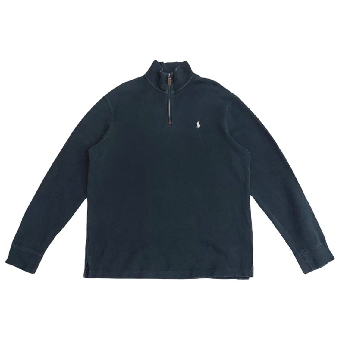 POLO 블랙 반집업 니트 맨투맨 L 상품이미지1