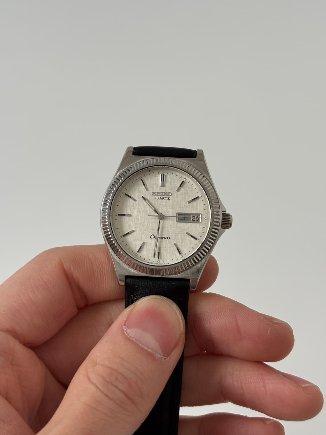 1980s Chorons Bokashi Dial Silver Quartz 상품이미지2