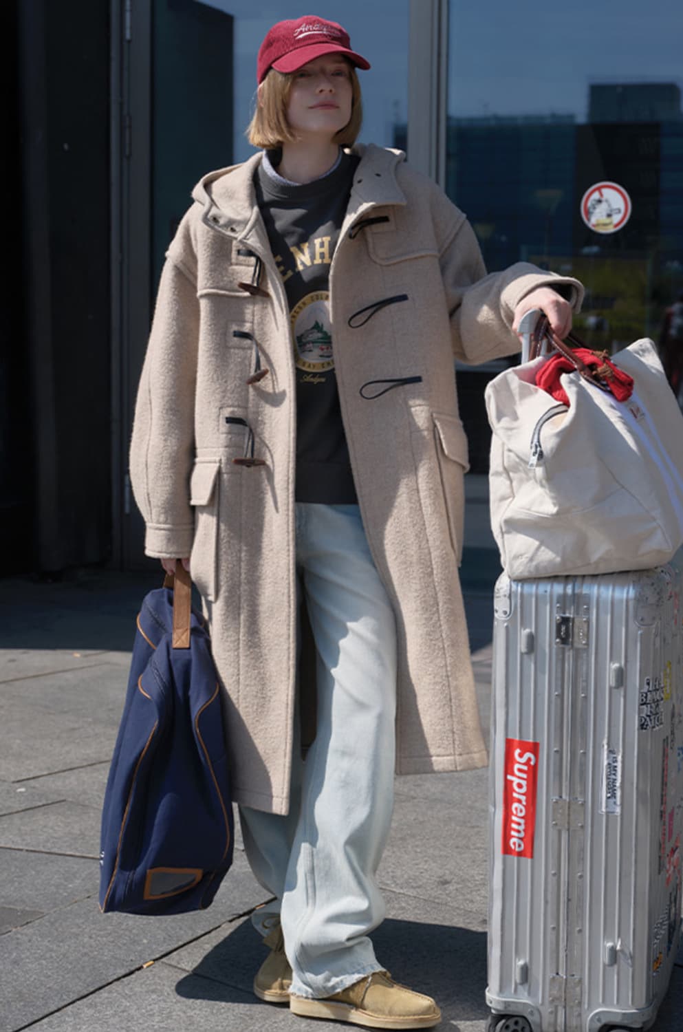 앤유 티스테드 후드 더플코트 [ Beige ] 상품이미지4