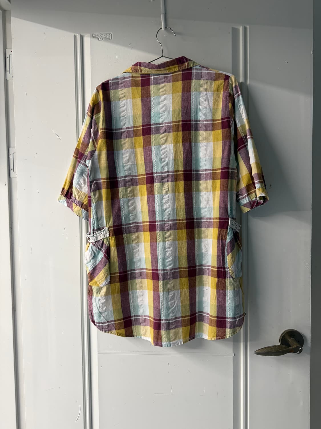 일본빈티지 모리 체크 원피스 블라우스 상품이미지8