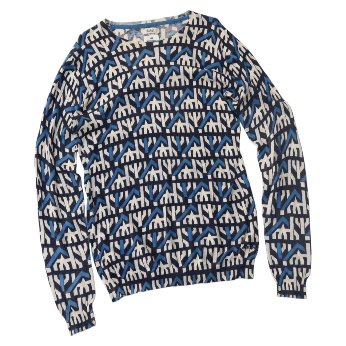 Vintage 55 빈티지 55 기하학 패턴 코튼 니트 스웨터 (L) 상품이미지1