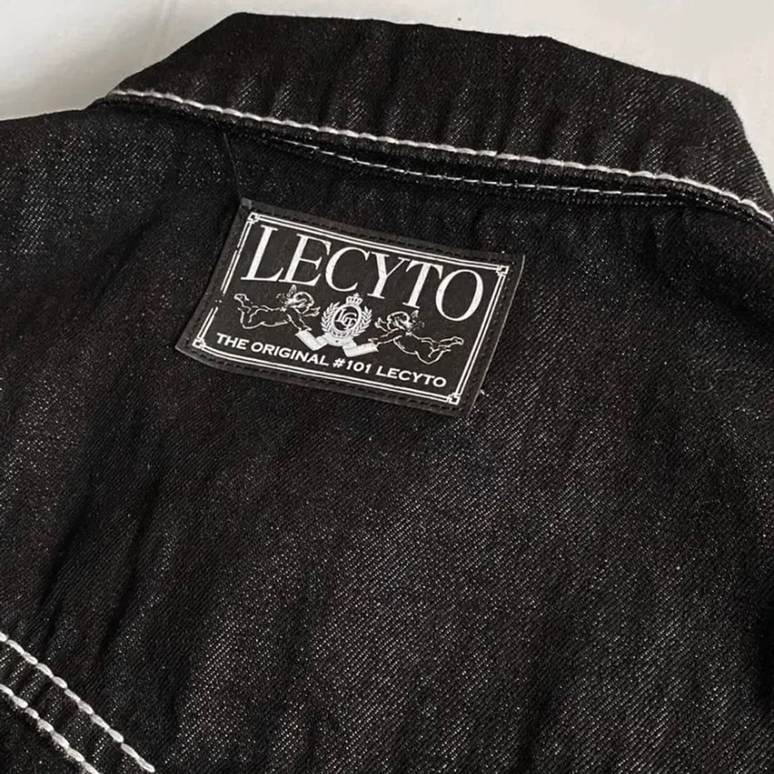 [정품] LECYTO 레시토 익스클루시브 빅스티치 오버핏 블랙 데님자켓 상품이미지7