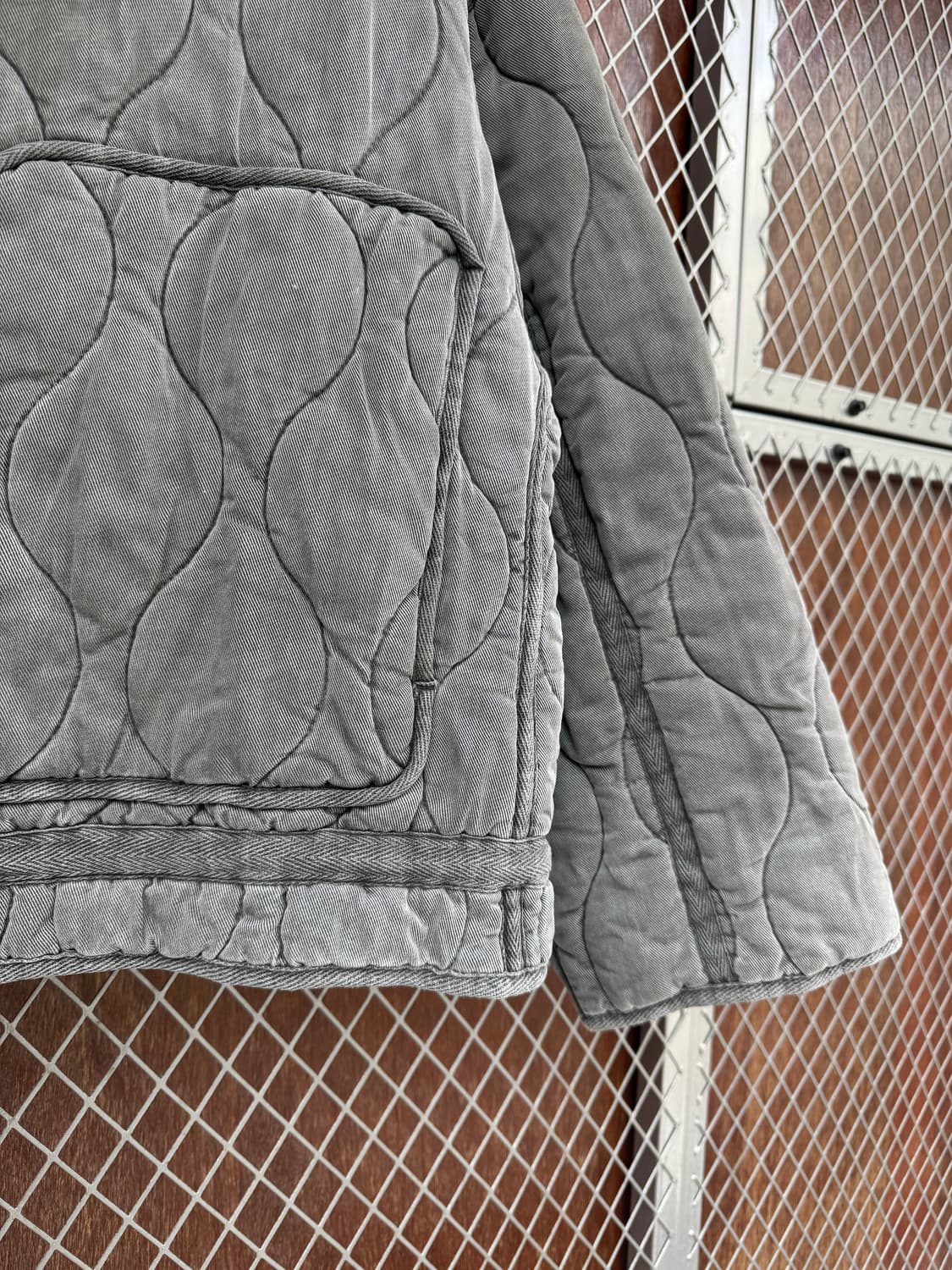 ZARA 자라 그레이 누빔 오버핏 하이넥 퀄팅 자켓 M 상품이미지2