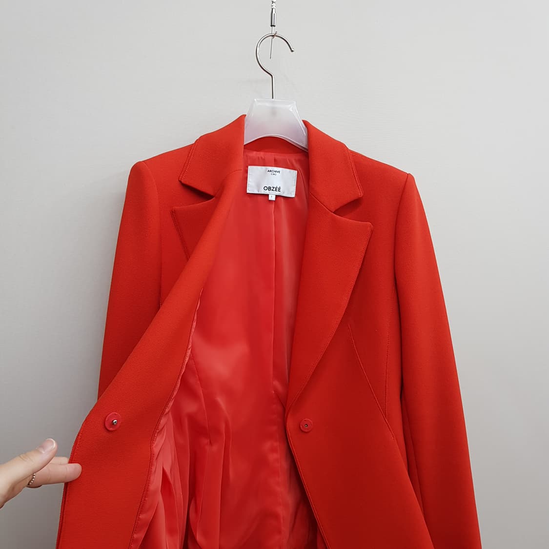 오브제 아카이브 스칼렛 싱글 자켓  미디 스커트 셋업 55사이즈 상품이미지5