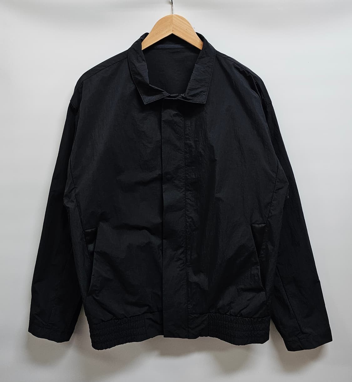 지오송지오 블랙 나일론 바스락자켓 100 상품이미지1