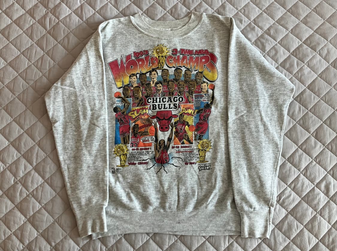 빈티지 USA 90s SALEM 살렘 스포츠웨어 시카고불스 스웻셔츠 M 상품이미지2