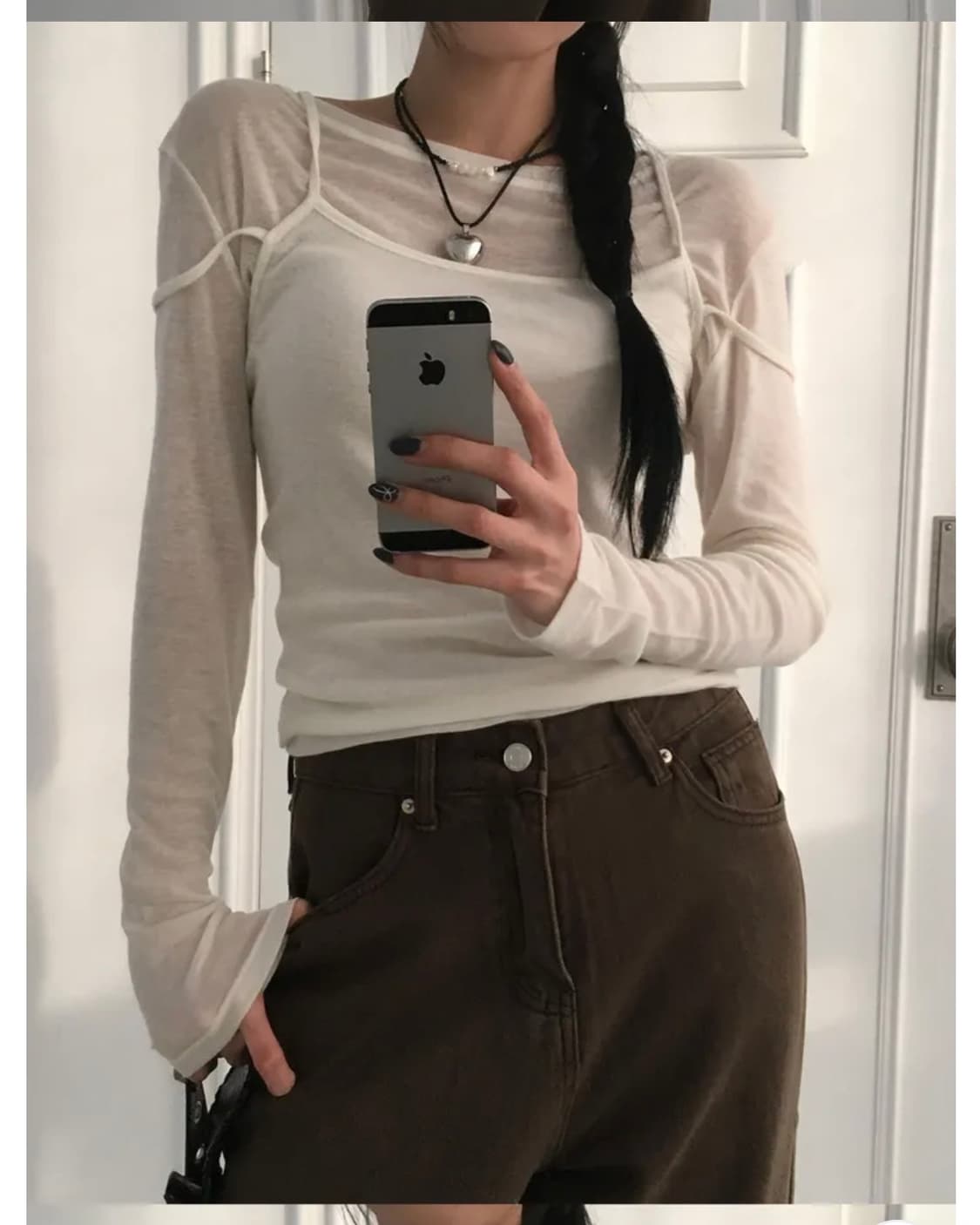 모디무드 레이어드 나시 긴팔 티셔츠 상품이미지1