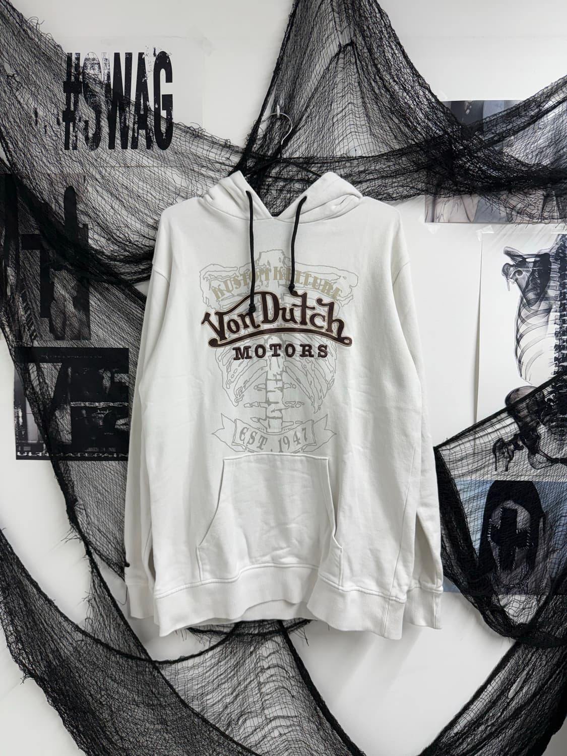 Von dutch skull printing hoodie longslee 상품이미지1