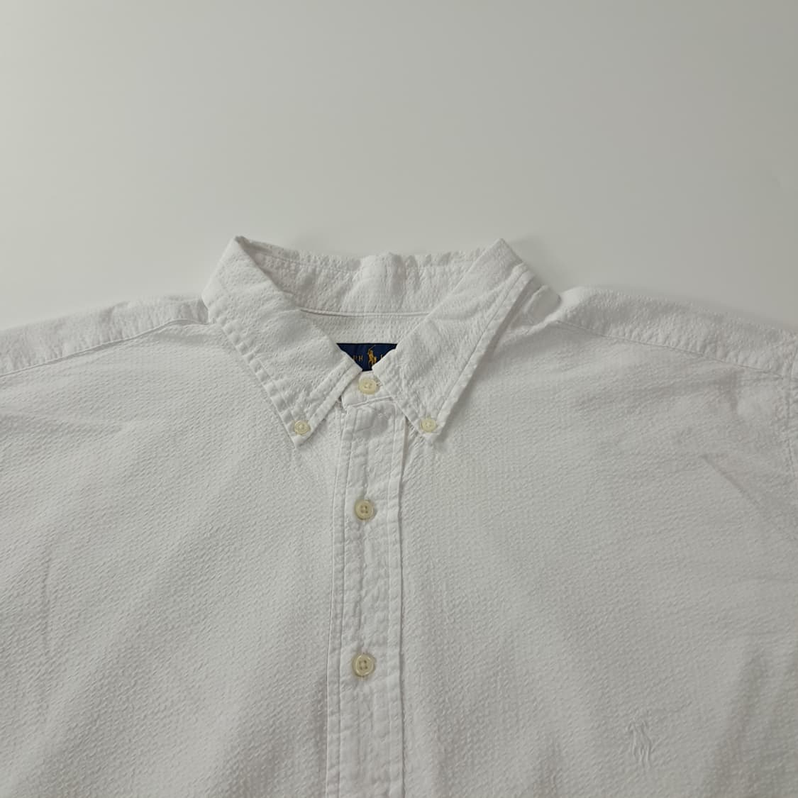 CK929 2XB 폴로 00s 시어서커 화이트 반팔 셔츠 남방 상품이미지2