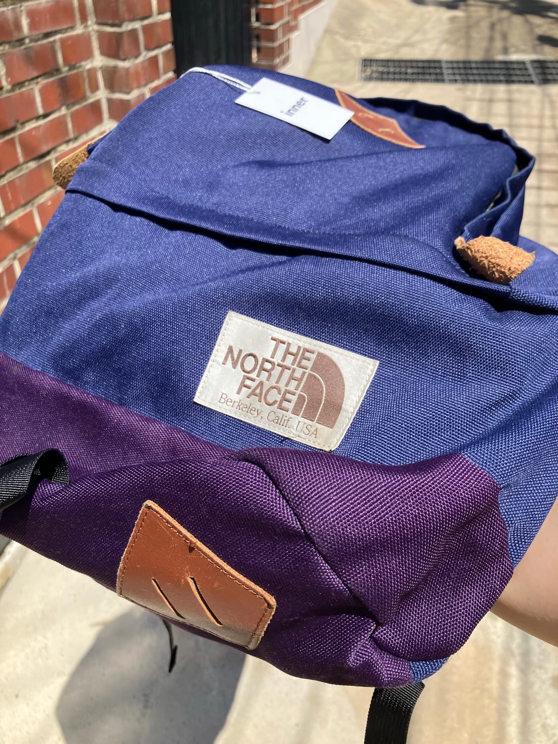The North Face 네이비 퍼플 배색 백팩 상품이미지1