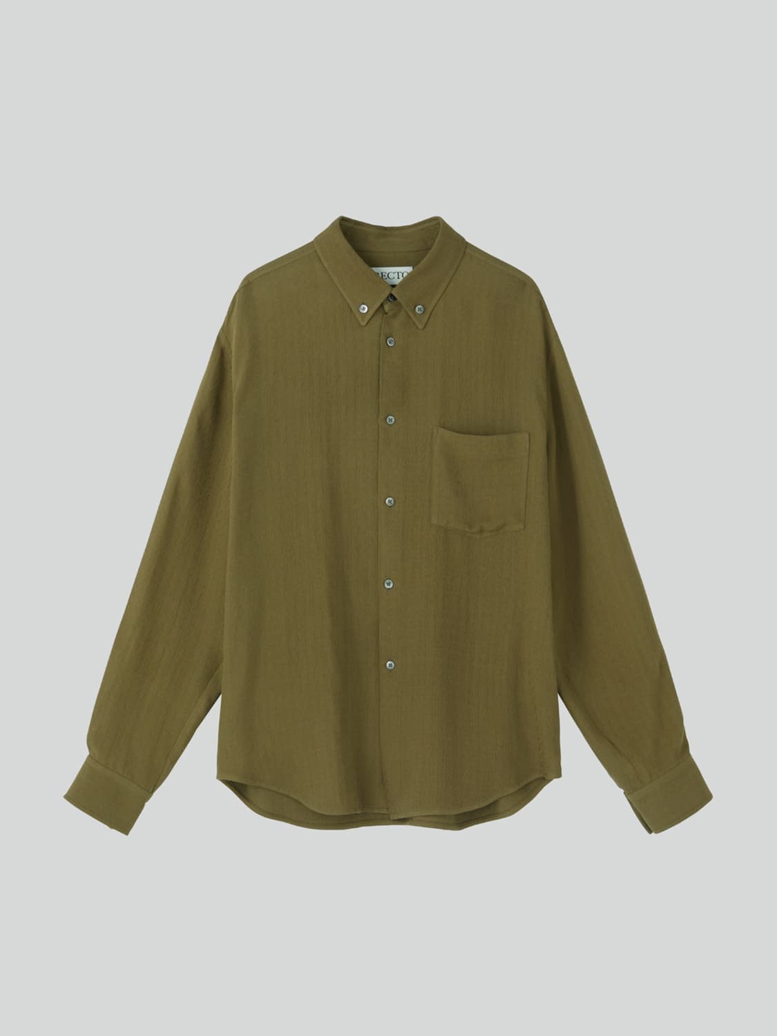렉토 25FW 빈티지 자카드 셔츠 카키 상품이미지7