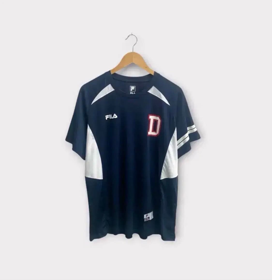 두산베어스X휠라 협업 지급용 트레이닝 반팔 티셔츠 L 상품이미지1