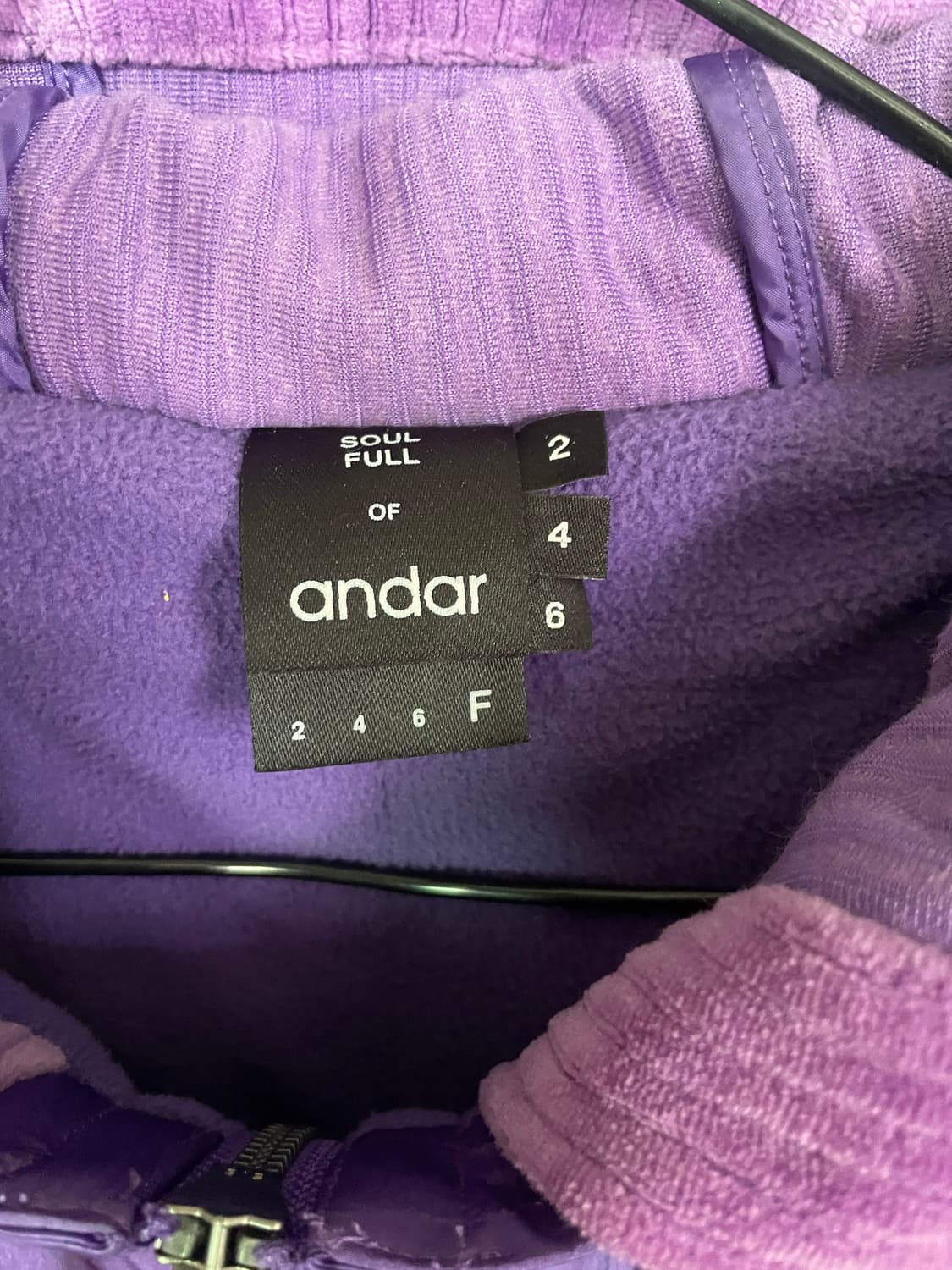 안다르 딥퍼플 크롭 후디 자켓 상품이미지3