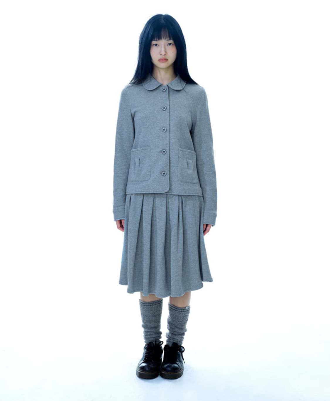 코이세이오 코지 스웻 셋업 (자켓, 스커트) 그레이 1 상품이미지1