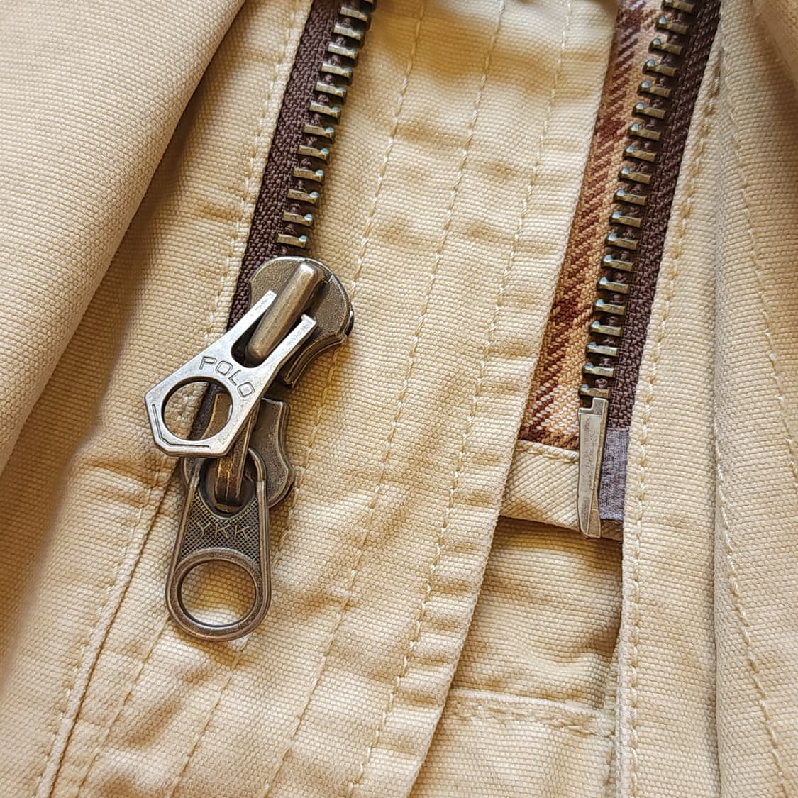 폴로 랄프로렌 파이어맨 자켓 코듀로이 카라 캔버스 레더 XL 상품이미지7