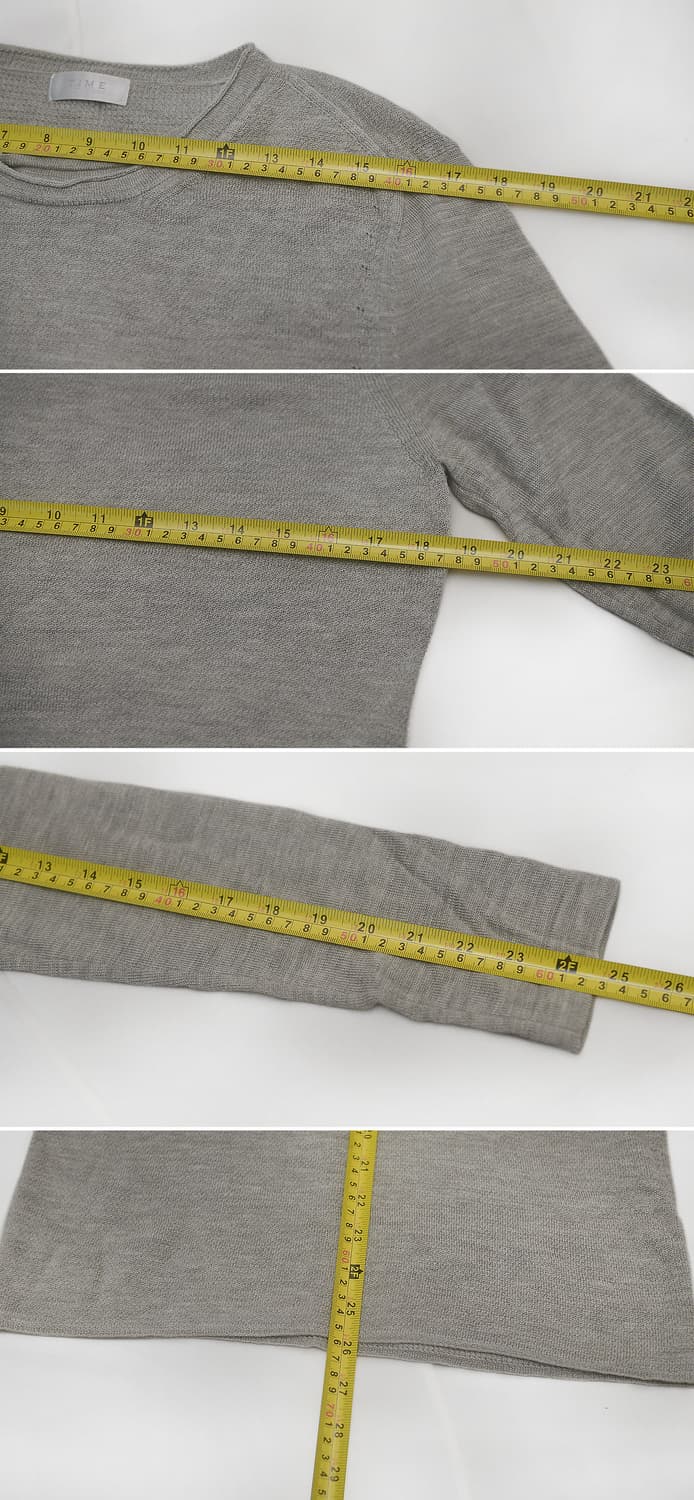 타임 (TIME) 더블넥 울.실크 루즈핏 핸드니트 (95 / 55-66) 상품이미지10