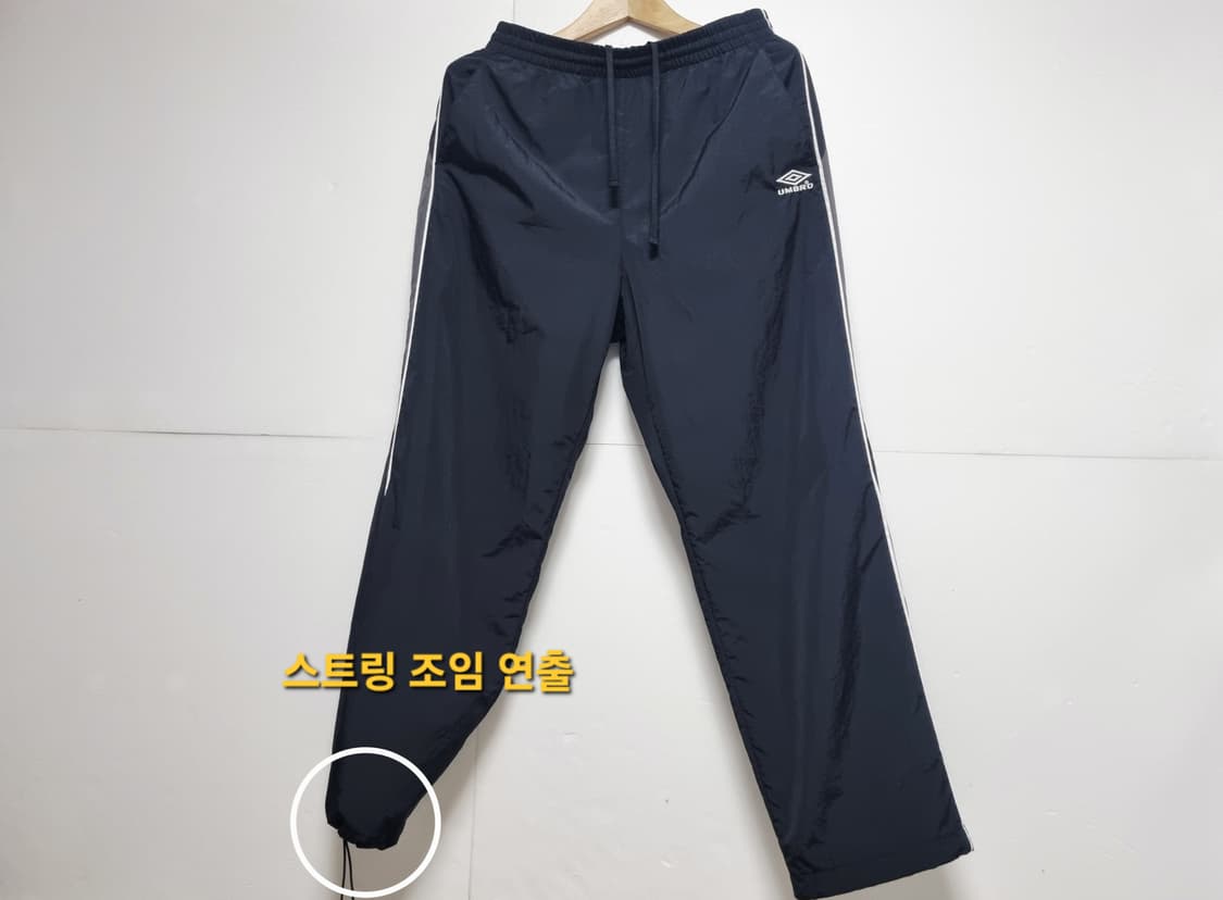 남성L 2024 엄브로 상태양호 2WAY 우븐 바지 트레이닝복 여름 검정 상품이미지8