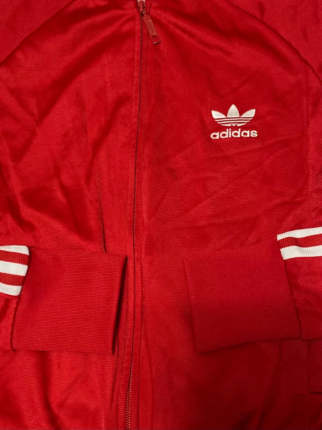 아디다스 삼선 트랙탑 레드 여성 90 상품이미지3