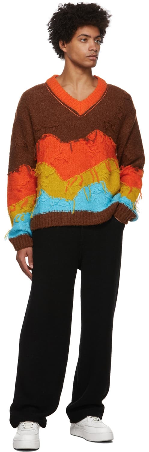 [M] 앤더슨벨 마운틴 인타샤 v넥 스웨터 상품이미지2