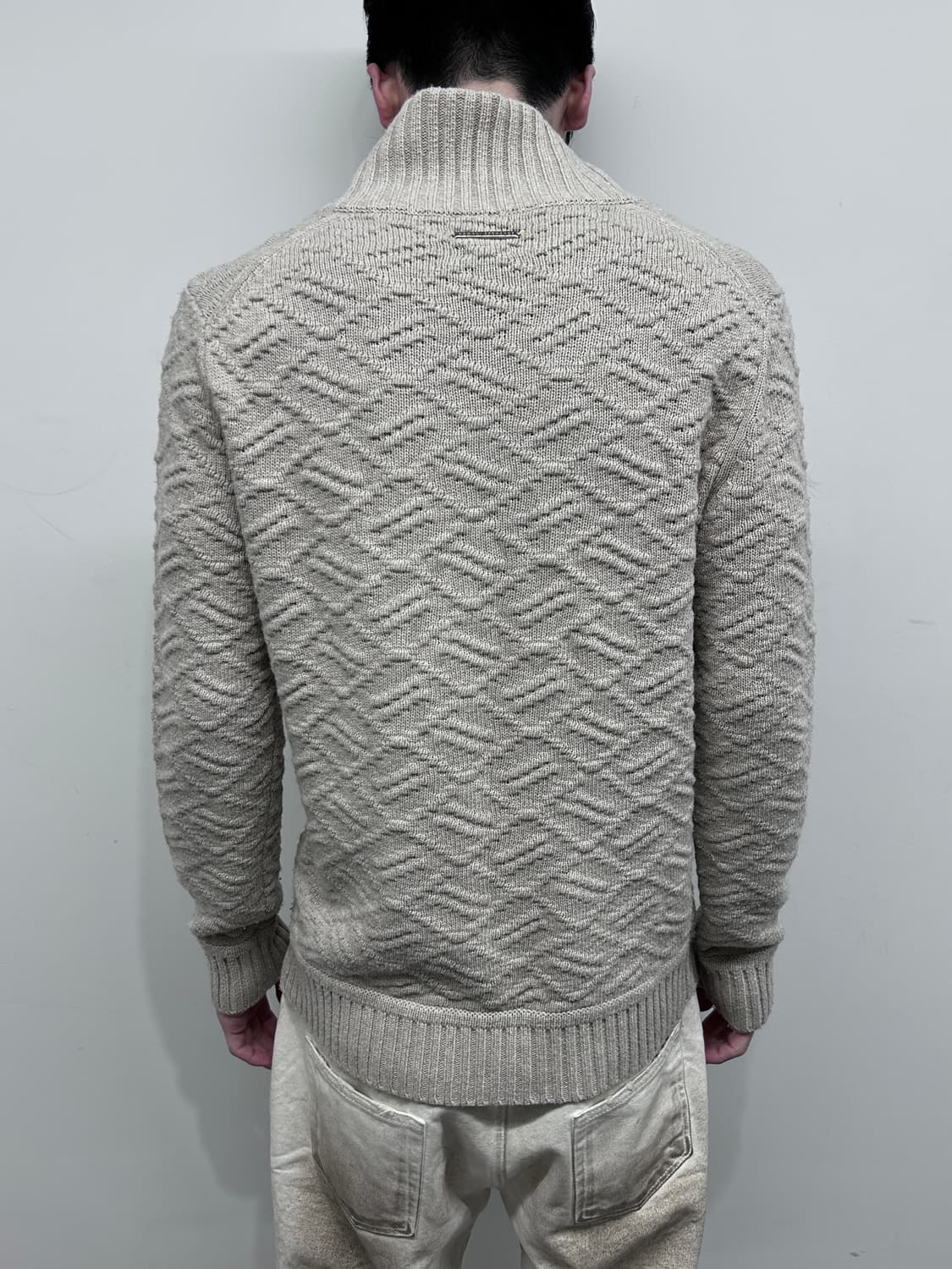 아르마니 숄 카라 울 블랜드 니트 상품이미지3