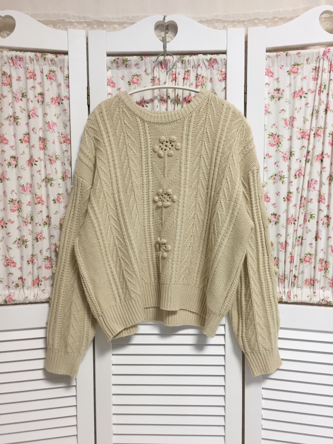 빈티지 폼폼이 폭닥 니트 상품이미지1