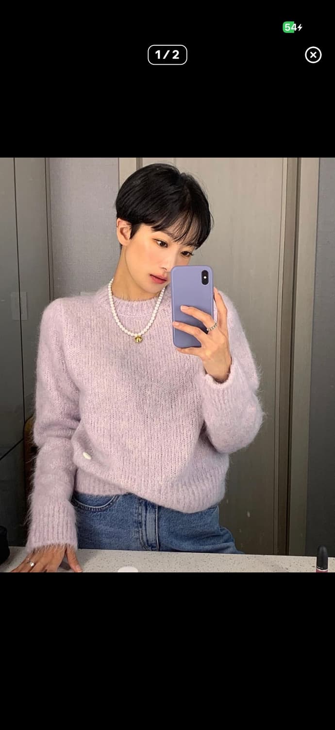 베뉴먼트 모헤어 라벤더니트 상품이미지1