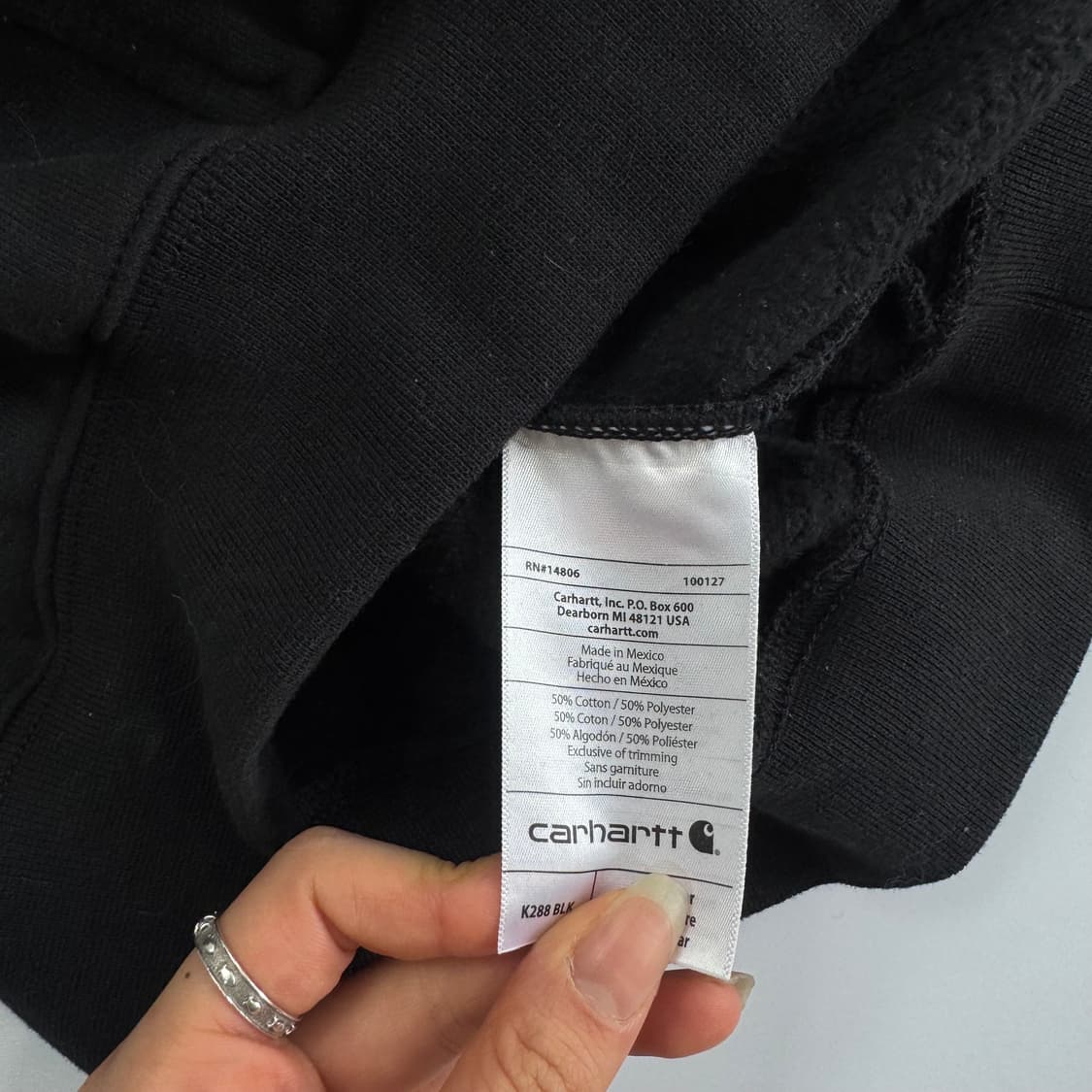 Carhartt 칼하트 블랙 후드티 상품이미지7