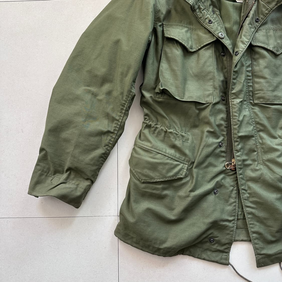 80s 미군 오리지널 M65 필드자켓 알파 OG-107 스몰-롱  상품이미지4