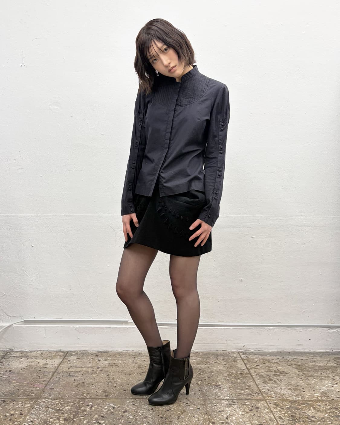 브루노 피터스 비드 디테일 차이나 셔츠 상품이미지4