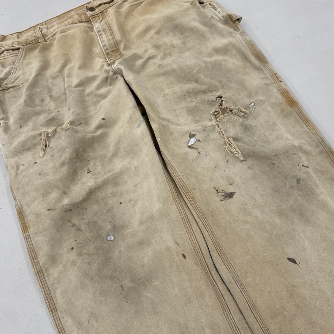 칼하트 OG 가죽패치 페이딩 카펜터 와이드 덕캔버스 워크팬츠 상품이미지5