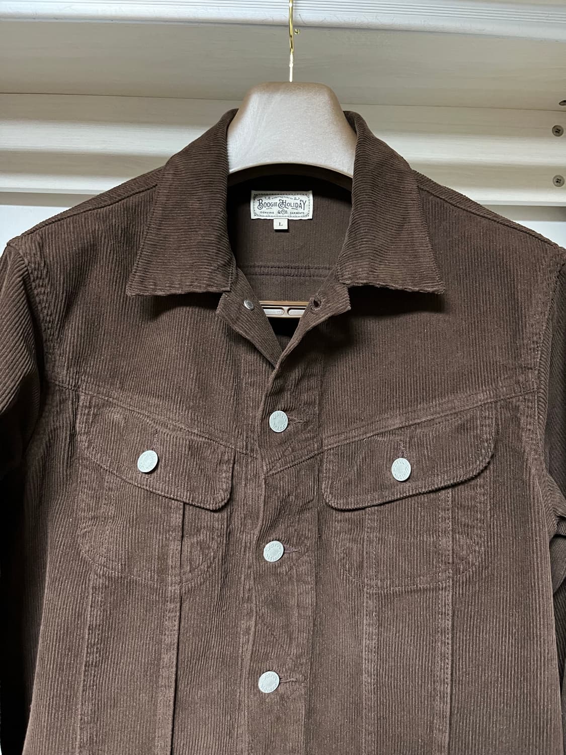 부기홀리데이 코듀로이 트러커자켓 (브라운) 상품이미지2